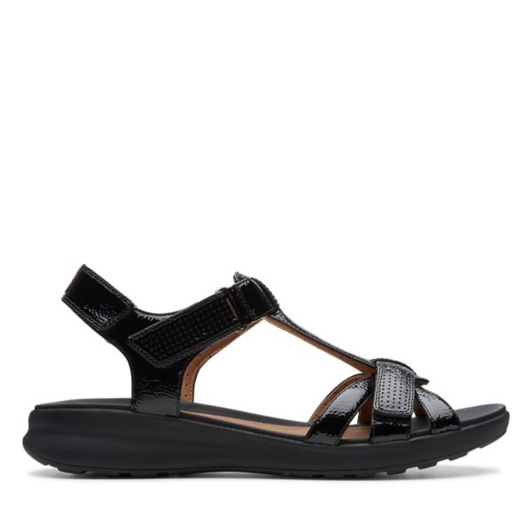 Clarks Womens Un Adorn Vibe Sandals Black | CA-5813067